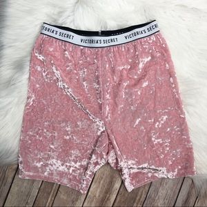 Victoria’s Secret velvet pink bicycle shorts sz M